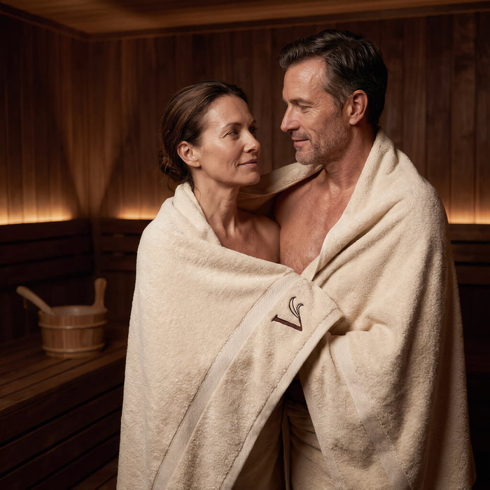Saunatuch 2er Set für Paare